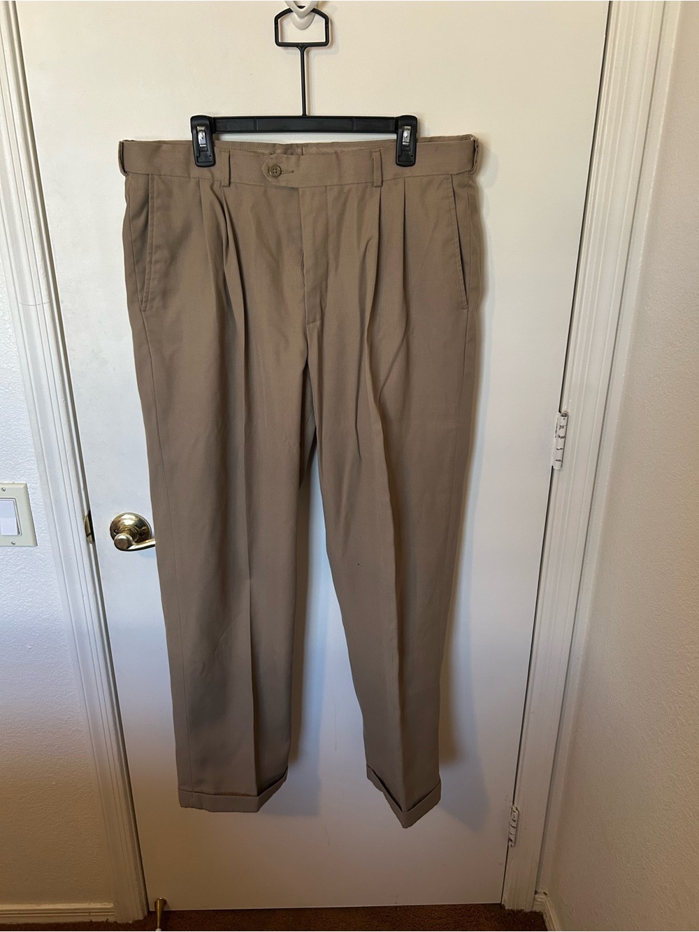 George Men's Pleated Chinos in Tan